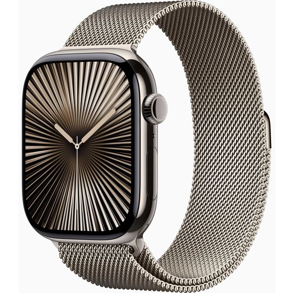 Apple Apple Watch Series 10 GPS + Cellular 42mm Natural Titanium Case with Natural Milanese Loop