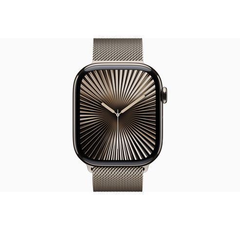 Apple Watch Series 10 GPS + Cellular 42mm Natural Titanium Case with Natural Milanese Loop  Apple