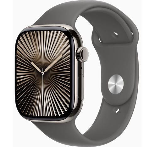 Natural Titanium Case with Stone Grey Sport Band - S/M  Apple