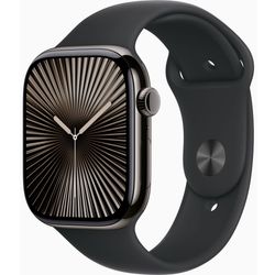 Apple Apple Watch Series 10 GPS + Cellular 42mm Slate Titanium Case with Black Sport Band - S/M