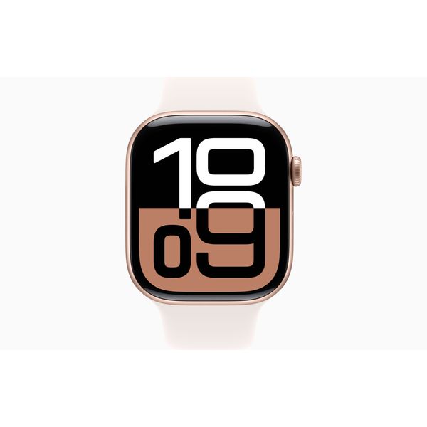 Apple Apple Watch Series 10 GPS + Cellular 46mm Rose Gold Aluminium Case with Light Blush Sport Band - S/M