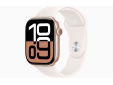 Apple Watch Series 10 GPS + Cellular 46mm Rose Gold Aluminium Case with Light Blush Sport Band - S/M