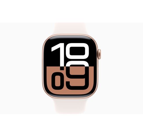 Apple Watch Series 10 GPS + Cellular 42mm Rose Gold Aluminium Case with Light Blush Sport Band - S/M  Apple