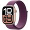 Apple Watch Series 10 GPS + Cellular 42mm Rose Gold Aluminium Case with Plum Sport Loop 