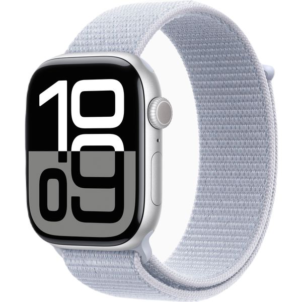 Apple Apple Watch Series 10 GPS 46mm Silver Aluminium Case with Blue Cloud Sport Loop