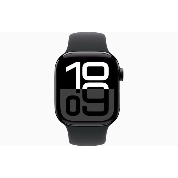 Apple Apple Watch Series 10 GPS + Cellular 42mm Jet Black Aluminium Case with Black Sport Band - S/M