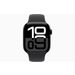 Apple Apple Watch Series 10 GPS + Cellular 42mm Jet Black Aluminium Case with Black Sport Band - S/M