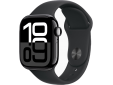 Apple Watch Series 10 GPS + Cellular 42mm Jet Black Aluminium Case with Black Sport Band - S/M