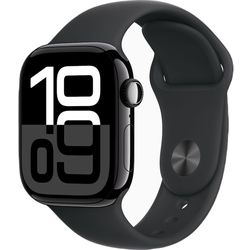 Apple Apple Watch Series 10 GPS 42mm Jet Black Aluminium Case with Black Sport Band - S/M