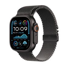Apple Watch Ultra 2 GPS + Cellular 49mm Black Titanium Case with Black Titanium Milanese Loop - S 
