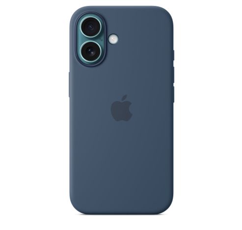 Siliconenhoesje met MagSafe voor iPhone 16 - Denim  Apple