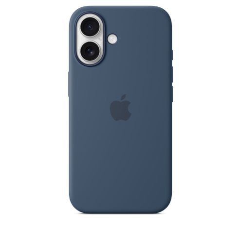 Siliconenhoesje met MagSafe voor iPhone 16 - Denim  Apple