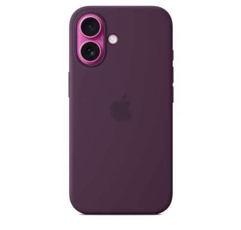 iPhone 16 Silicone Case with MagSafe - Plum  Apple