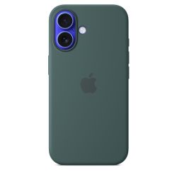 iPhone 16 Silicone Case with MagSafe - Lake Green Apple