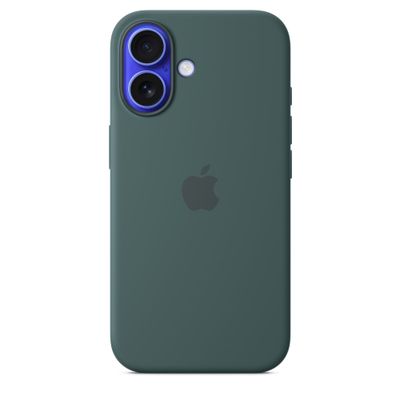 iPhone 16 Silicone Case with MagSafe - Lake Green Apple