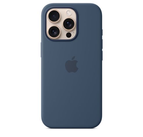 Siliconenhoesje met MagSafe voor iPhone 16 Pro - Denim  Apple