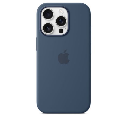 Siliconenhoesje met MagSafe voor iPhone 16 Pro - Denim  Apple