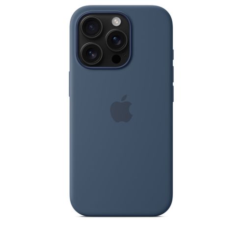 Siliconenhoesje met MagSafe voor iPhone 16 Pro - Denim  Apple