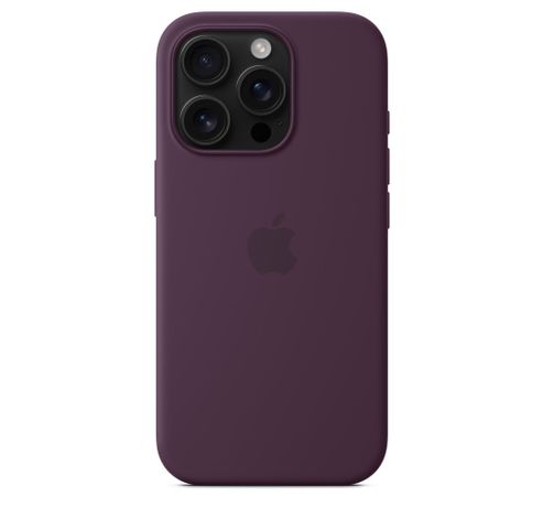 iPhone 16 Pro Silicone Case with MagSafe - Plum  Apple