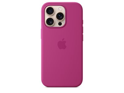 Siliconenhoesje met MagSafe voor iPhone 16 Pro - Fuchsia