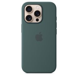 iPhone 16 Pro Silicone Case with MagSafe - Lake Green Apple