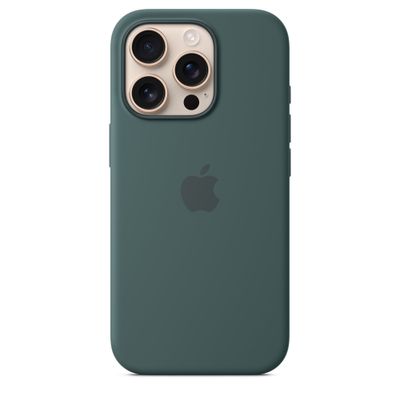 Siliconenhoesje met MagSafe voor iPhone 16 Pro - Blauwgroen Apple