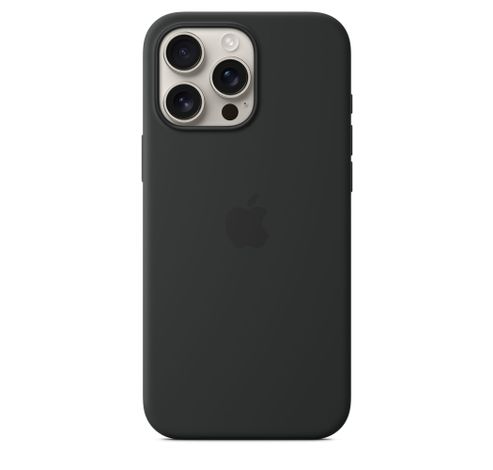 iPhone 16 Pro Max Silicone Case with MagSafe - Black  Apple