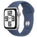 Apple Watch SE 2024 GPS 40mm Silver Aluminium Case Denim Sport Band M/L 