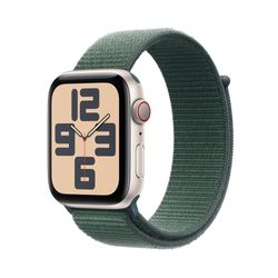 Apple Apple Watch SE 2024 GPS + Cellular 44mm Starlight Aluminium Case Blue-Green Sport Loop