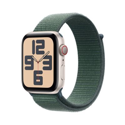 Apple Watch SE 2024 GPS + Cellular 44mm Starlight Aluminium Case Blue-Green Sport Loop  Apple