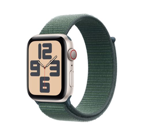 Apple Watch SE 2024 GPS + Cellular 44mm Starlight Aluminium Case Blue-Green Sport Loop  Apple