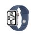 Apple Apple Watch SE 2024 GPS + Cellular 40mm Silver Aluminium Case Denim Sport Band M/L