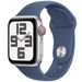 Apple Watch SE 2024 GPS + Cellular 40mm Silver Aluminium Case Denim Sport Band S/M 