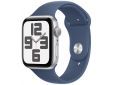 Apple Watch SE 2024 GPS 44mm Silver Aluminium Case Denim Sport Band M/L