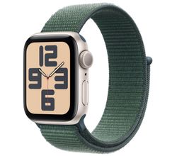 Apple Watch SE 2024 GPS 40mm Starlight Aluminium Case Blue-Green Sport Loop Apple