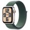 Apple Watch SE 2024 GPS 40mm Starlight Aluminium Case Blue-Green Sport Loop 