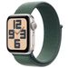 Apple Watch SE 2024 GPS 40mm Starlight Aluminium Case Blue-Green Sport Loop 