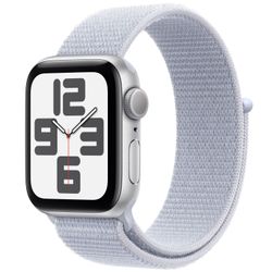 Apple Apple Watch SE 2024 GPS 40mm Silver Aluminium Case Morning Blue Sport Loop