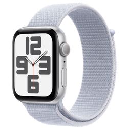 Apple Apple Watch SE 2024 GPS 44mm Silver Aluminium Case Morning Blue Sport Loop