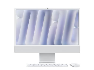 24-inch iMac Retina 4.5K display Nano texture glass Apple M4 chip 10core CPU 10core GPU 16GB 256GB SSD  Silver