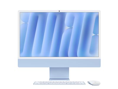 24-inch iMac Retina 4.5K display Apple M4 chip 10core CPU 10core GPU 16GB 256GB SSD Blue