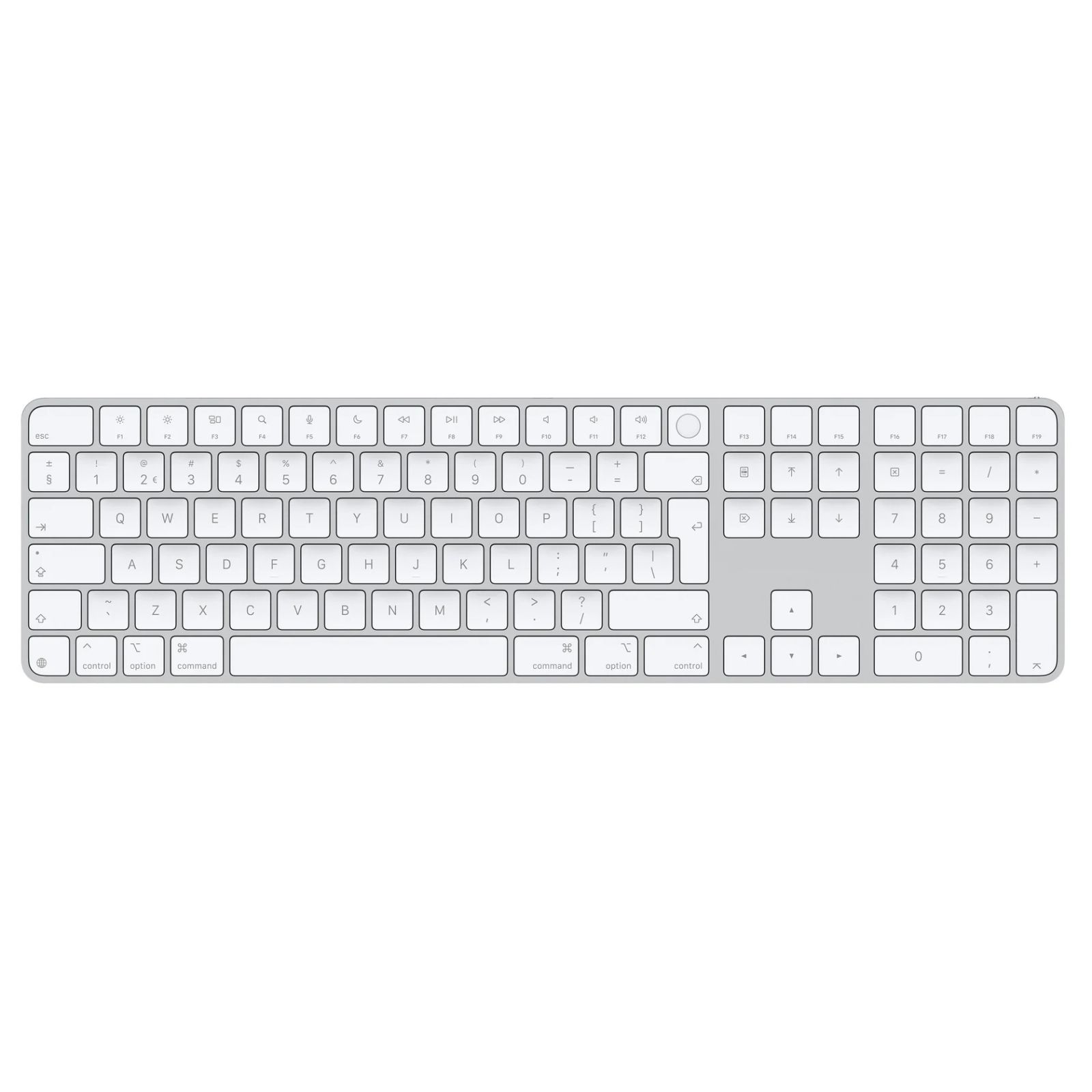 Magic Keyboard (USB-C) met Touch ID en numeriek toetsenblok Qwerty Witte toetsen