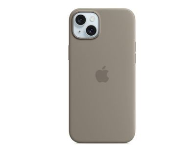 Siliconenhoesje met MagSafe voor iPhone 15 Plus - Klei