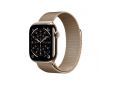 Apple Watch Series 11 GPS + Cellular 42mm Gold Titanium Case with Gold Milanese Loop