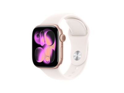 Apple Watch Series 11 GPS 42mm Rose Gold Aluminium Case with Light Blush Sport Band - M/L