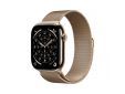 Apple Watch Series 11 GPS + Cellular 46mm Gold Titanium Case with Gold Milanese Loop - M/L