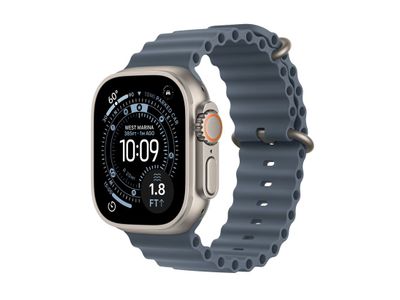 Apple Watch Ultra 3 GPS + Cellular 49mm Natural Titanium Case with Anchor Blue Ocean Band