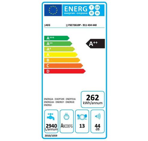 Vaatwasser FSE72610P  AEG