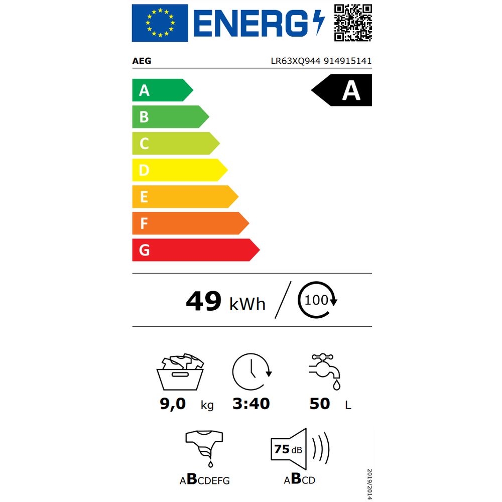 AEG Wasmachine LR63XQ944