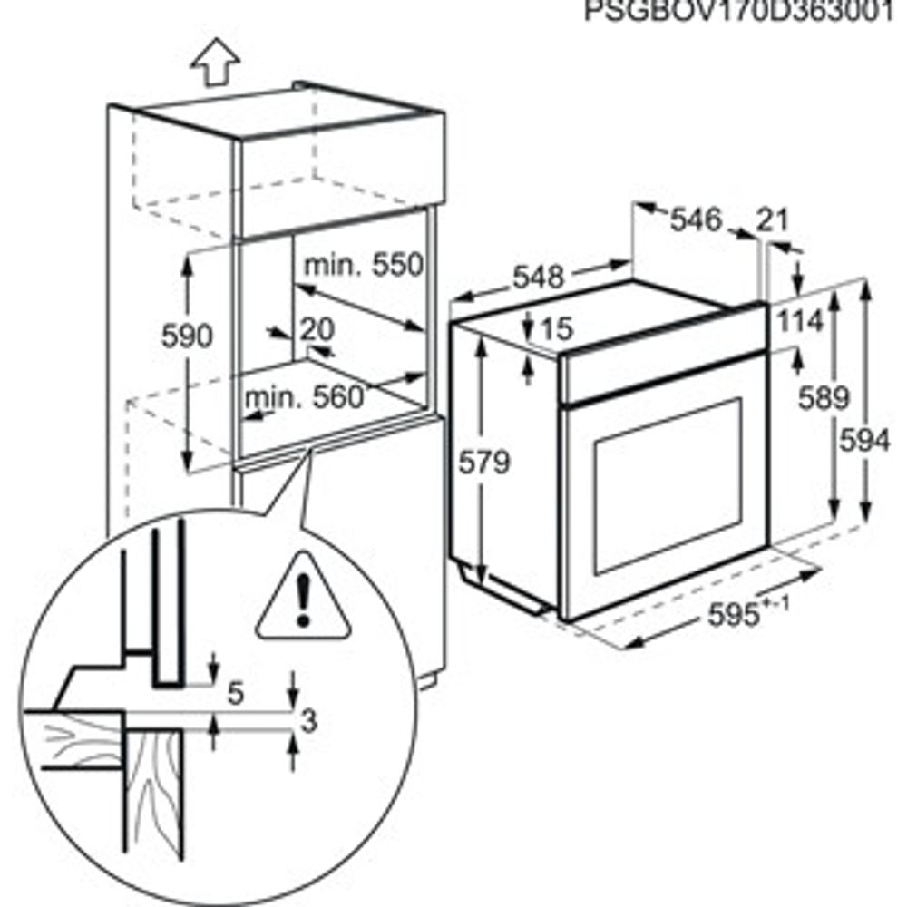 AEG Oven BPE535E70B